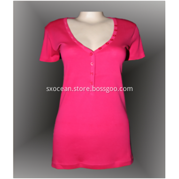 100% cotton best V-neck T-shirt